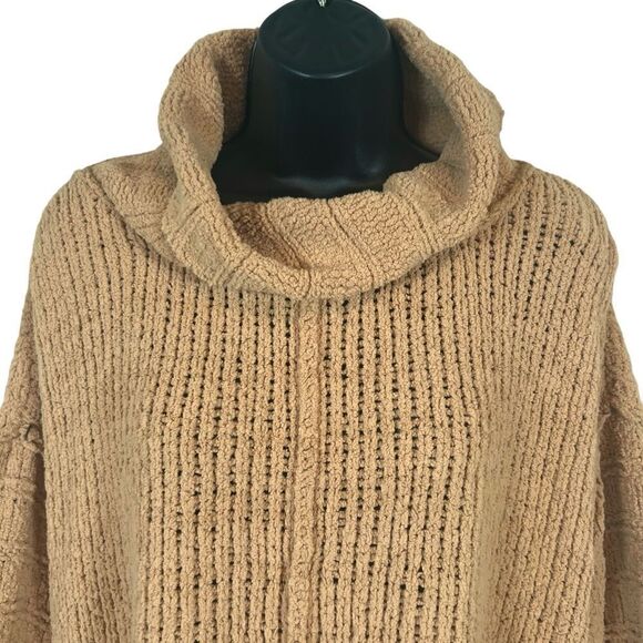 Free People Be Yours Cowl Neck Sweater Camel - Picture 3 of 12